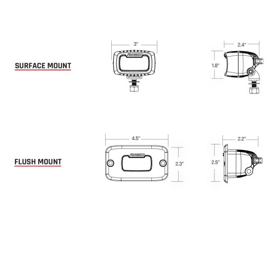 Rigid srq flush mount on sale