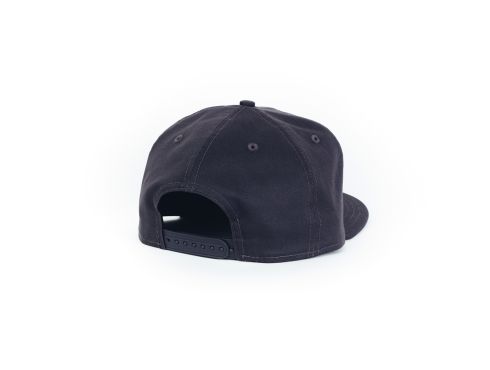 1032 - Front View of Grey Flat Bill Hat with a Rigid Patch