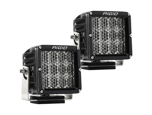 Photo of a pair of Rigid's D-XL Light Pods with driving optics and diffused lenses