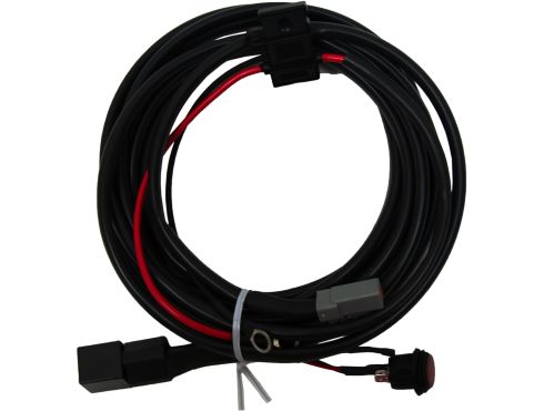 Photo of a high power harness with a switch for the E-Series, SR-Series, Q-Series,  and RDS-Series lights