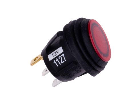 Photo of Rigid's red 2-position rocker switch