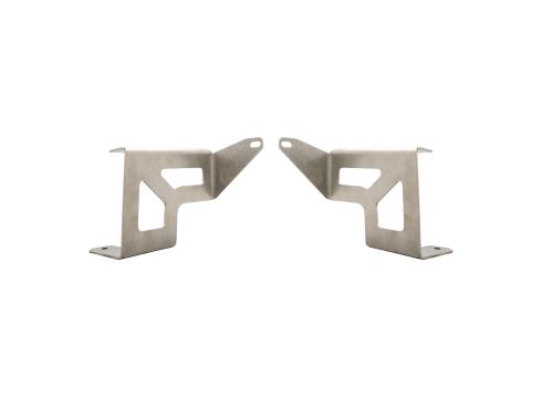 Angled view of Rigid's 2022+ Tundra's front bumper mounting brackets