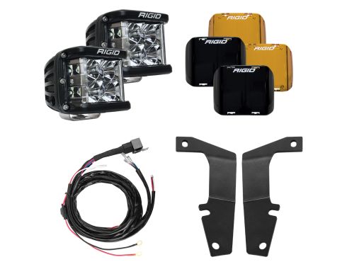 2010-2020 Toyota 4Runner A-Pillar Light Kit, Includes D-SS Flood Light, Mount, Amber and Black Lens Covers, and Harness