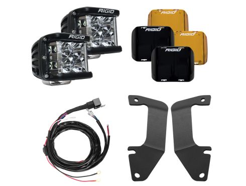 2014-2020 Toyota Tundra A-Pillar Light Kit, Includes D-SS Flood Light, Mount, Amber and Black Lens Covers, and Harness