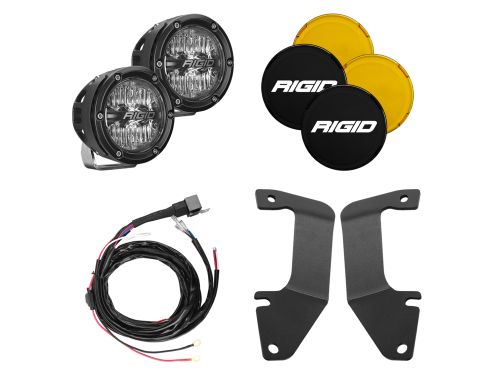 2014-2020 Toyota Tundra A-Pillar Light Kit, Includes 4 in 360-Series Drive Light, Mount, Amber and Black Lens Covers, and Harness