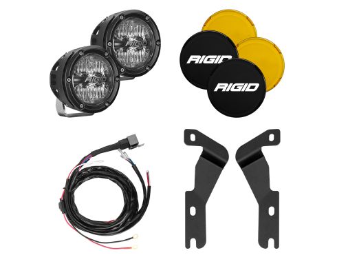 2016-2020 Toyota Tacoma A-Pillar Light Kit, Includes 4 in 360-Series Drive Light, Mount, Amber and Black Lens Covers, and Harness