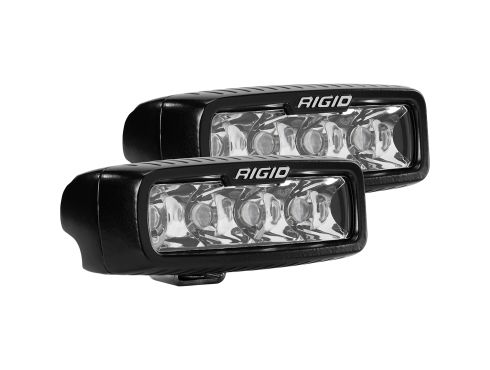 A pair of black surface mounted SR-Q Series Pro lights with spot optics