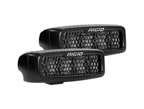 905513BLK - A pair of black surface mounted SR-Q Series Pro lights with spot diffuse optics