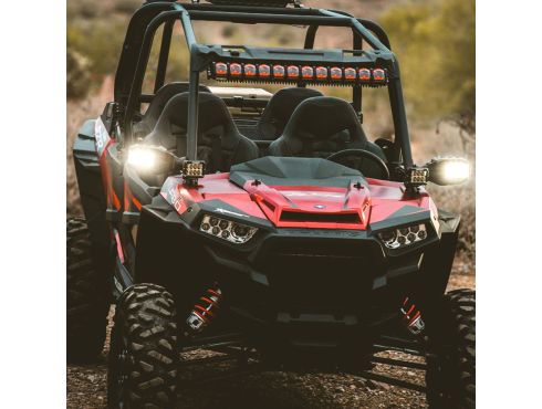 Photo of the Reflect series flat mount base for the 2014-2017 Polaris RZR A-Pillar
