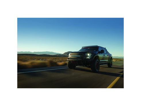 Photo of a black 20 Inch RDS-Series light bar with spot optics