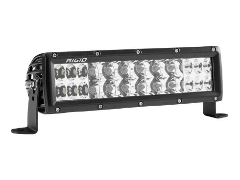 Photo of a black 10 Inch E-Series light bar with a combo of spot and drive optics
