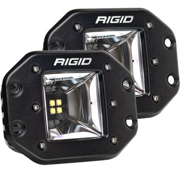 Rigid Radiance+ RGBW Flush Mounted Scene Pods with white backlight turned on