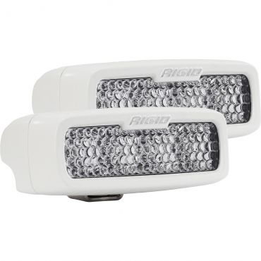945513 - A pair of white surface mounted SR-Q Series Pro lights with flood diffuse optics