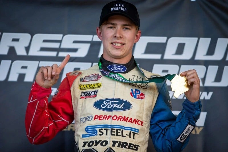 Christopher Polvoorde on podium