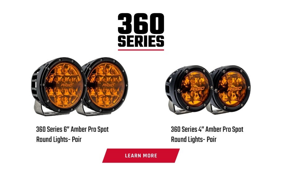 RIGID 360 Series Amber Pro Spot Round Lights